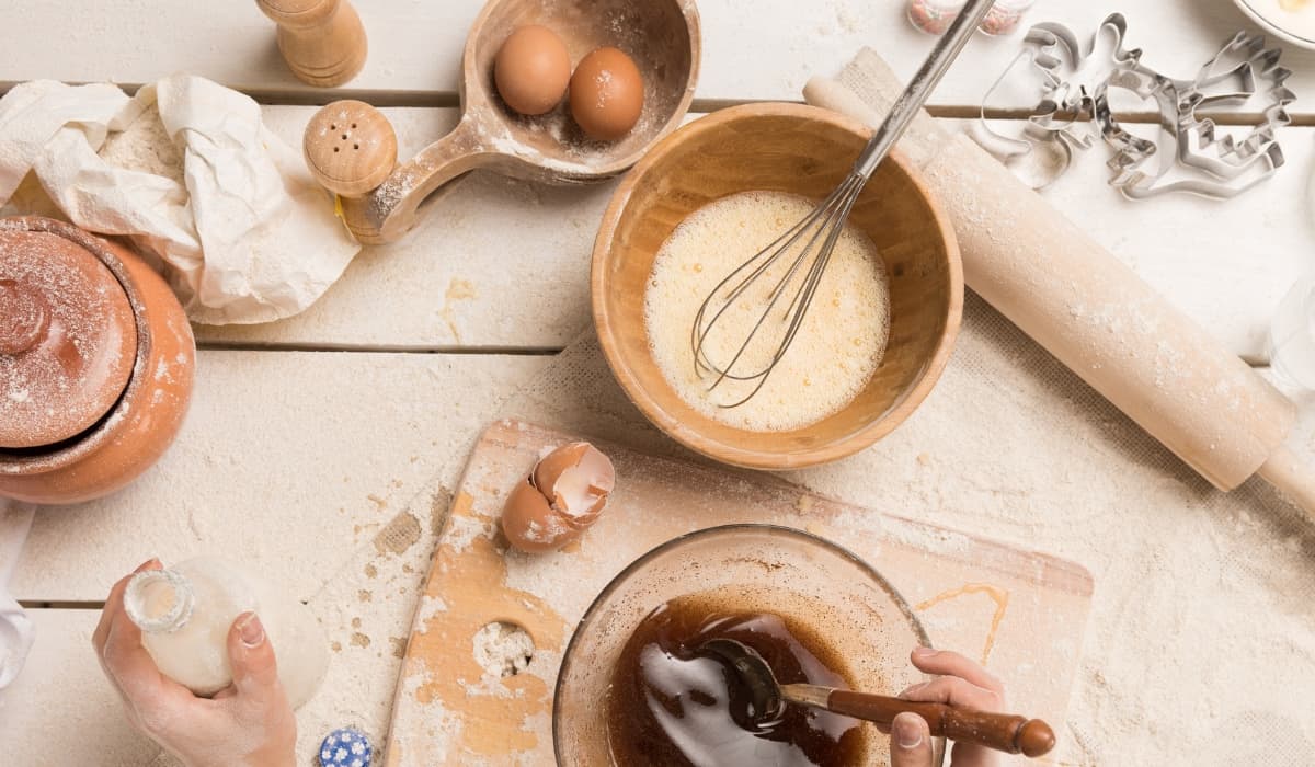 image of a baking station