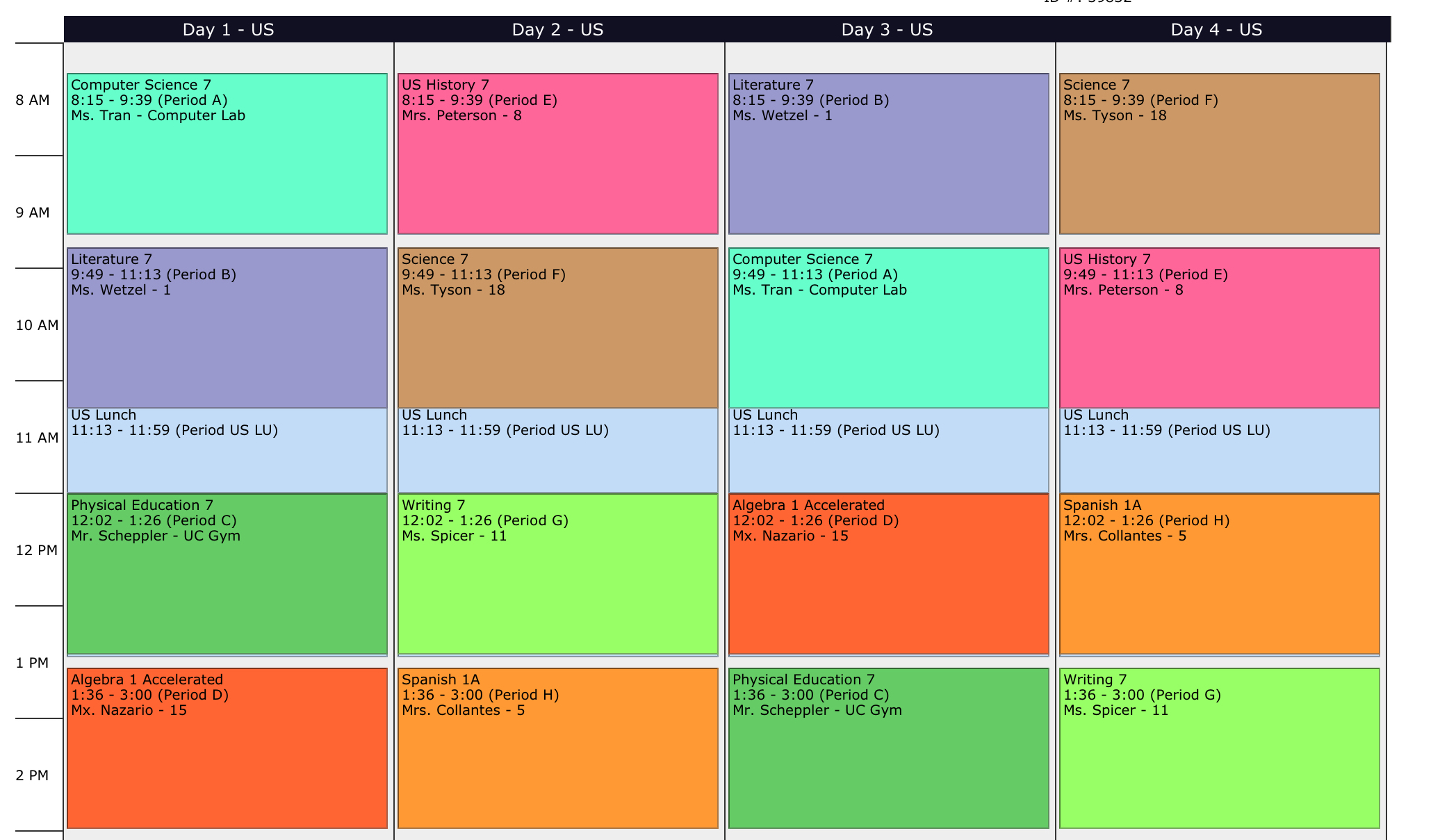 image of schedule