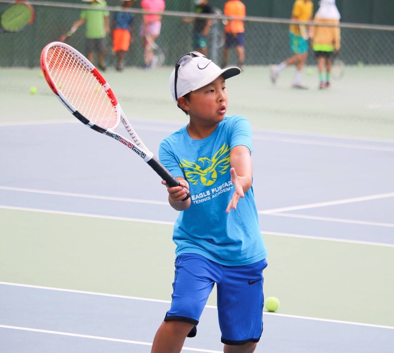 Me playing tennis