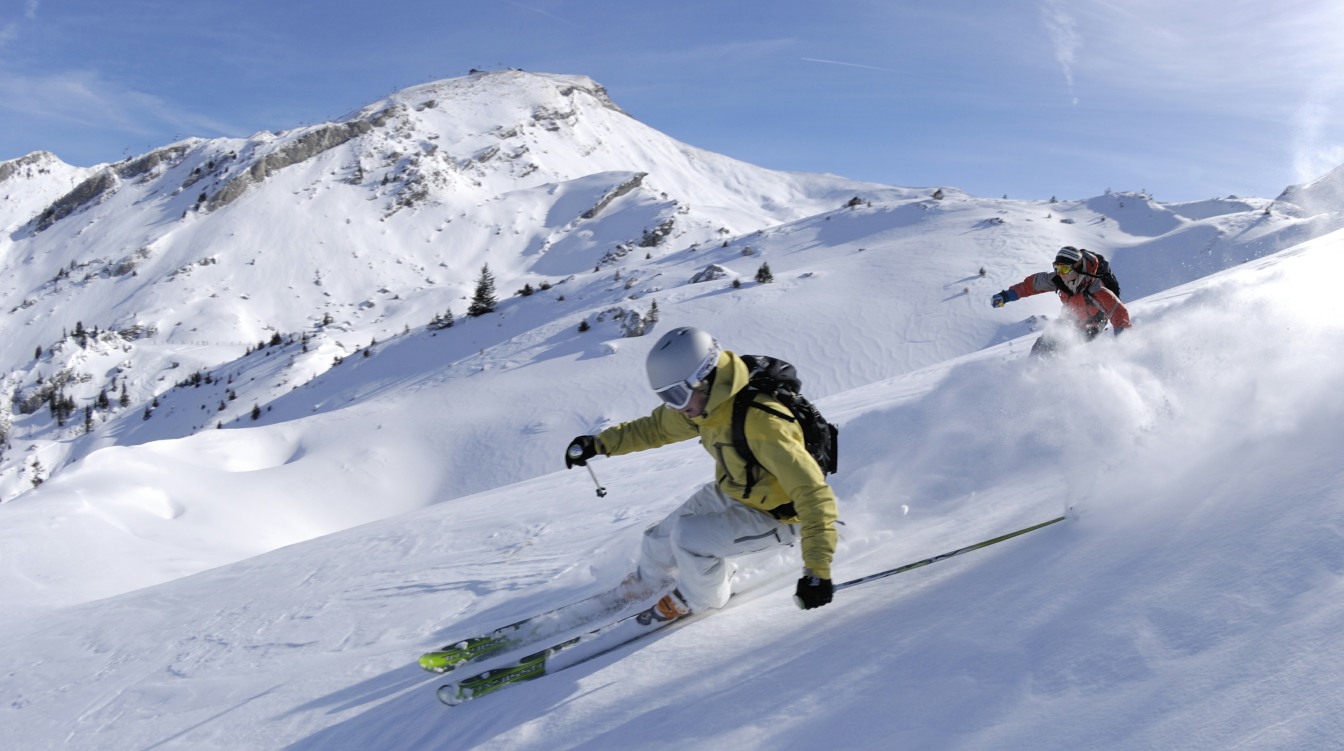 Someone skiing