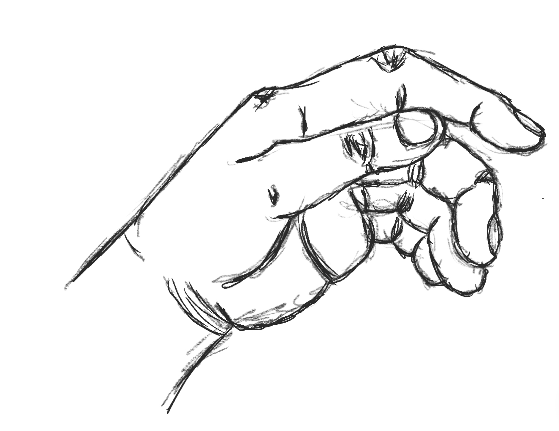 Third Step: Lightly Inked
