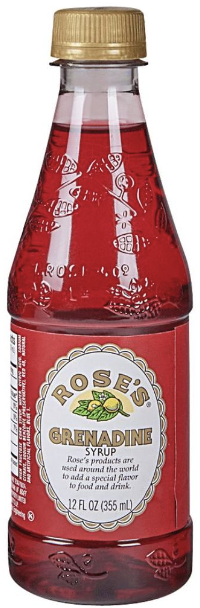 Grenadine bottle