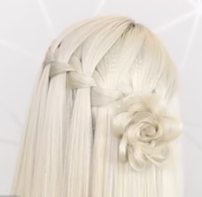 Waterfall Braid with Flower picture