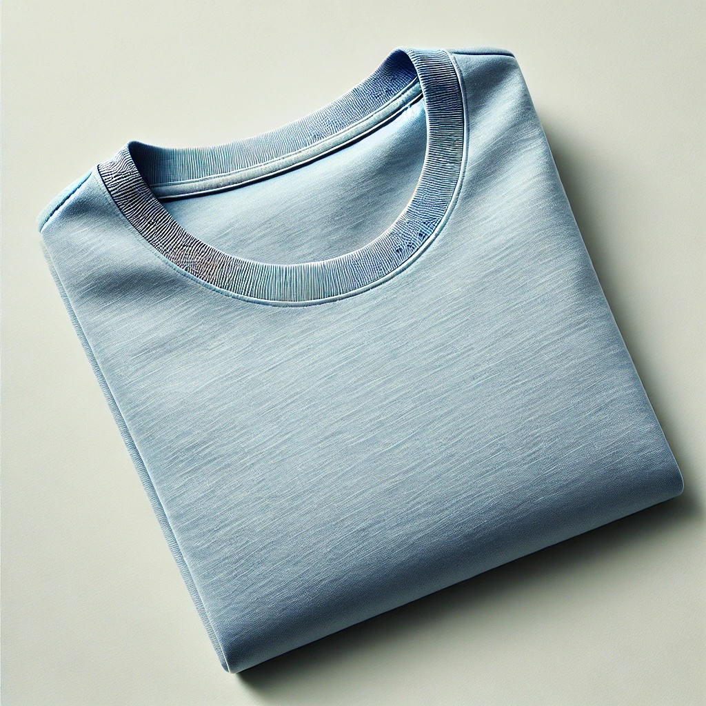 folded blue shirt