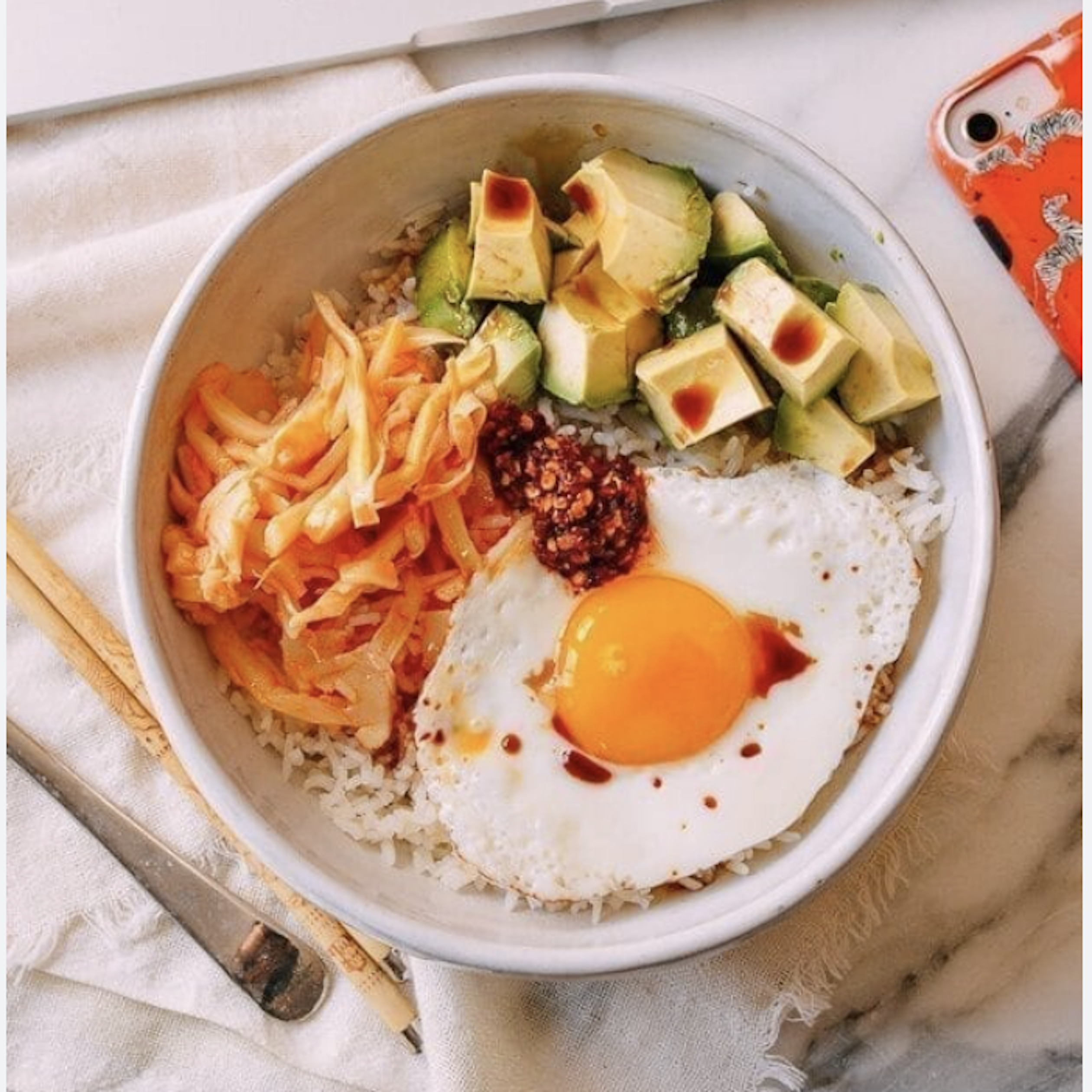 chili oil egg on rice healthy