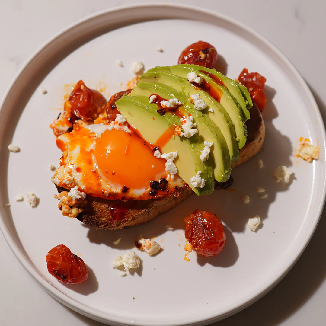 chili oil egg on bread